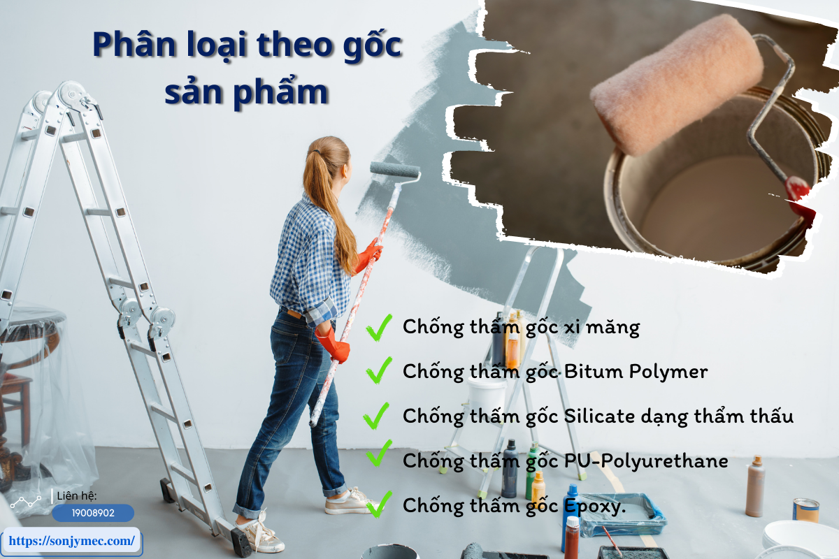 Phân loại chống thấm theo gốc sản phẩm Phân loại chống thấm theo gốc sản phẩm