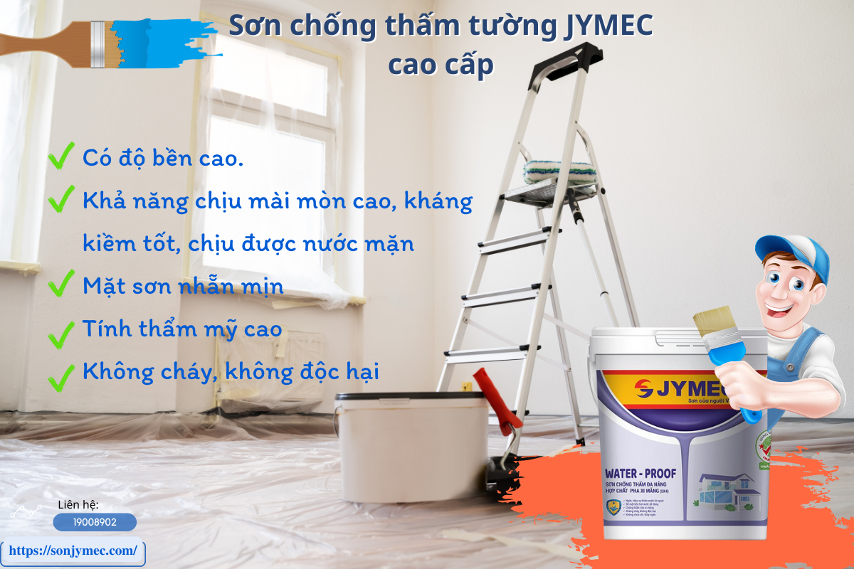 Tính năng sơn chống thấm JYMEC Tính năng sơn chống thấm JYMEC