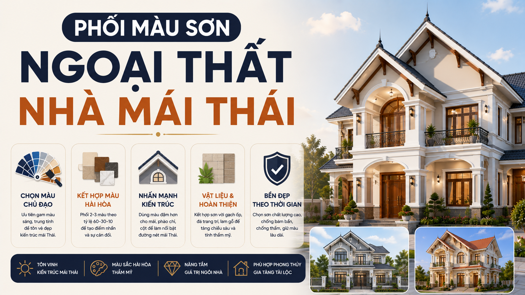 Cach Phoi Mau Ngoai That Cho Nha Mai Thai