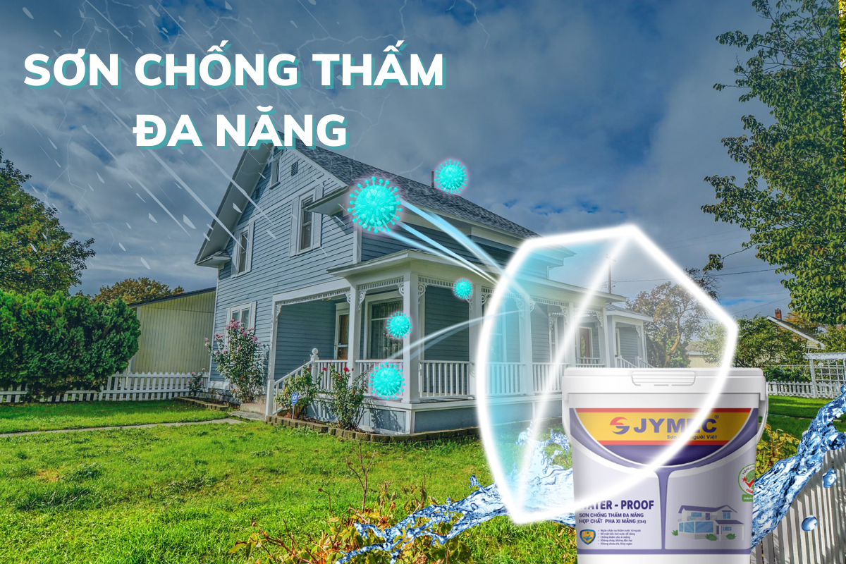 Sơn chống thấm đang năng JYMEC dùng cho trần nhà rất tốt Sơn chống thấm đang năng JYMEC dùng cho trần nhà rất tốt