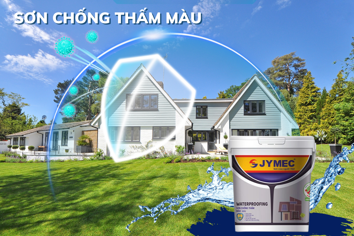 Sơn chống thấm màu JYMEC Sơn chống thấm màu JYMEC