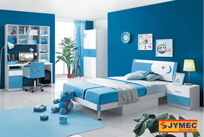Sơn phòng ngủ màu xanh biển