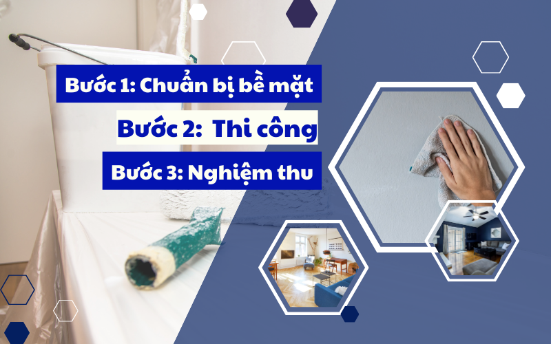 Các bước thi công sơn dễ lau chùi đạt hiệu quả