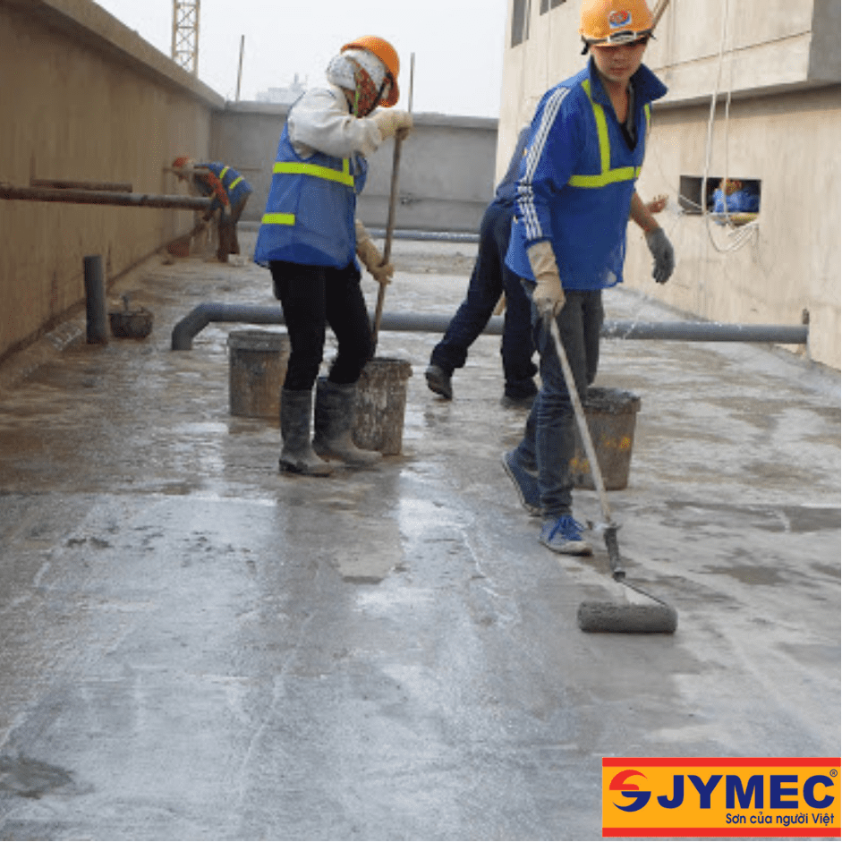 quá tình thi công sơn chống thấm