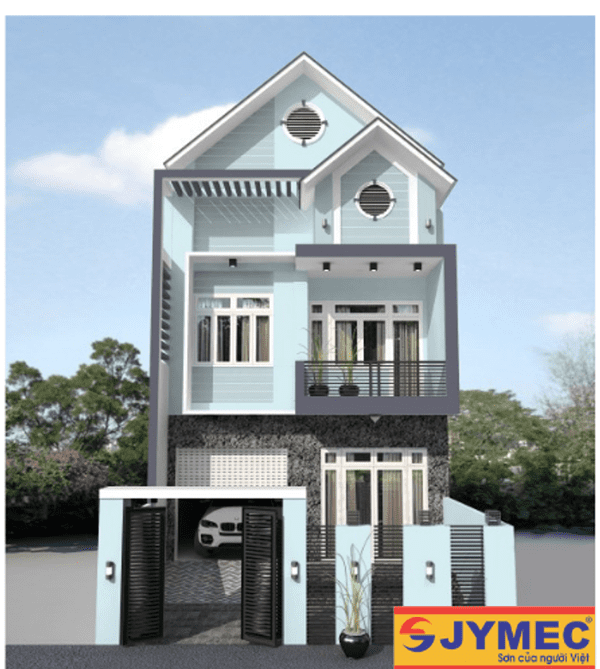 Chọn màu sơn ngoại thất gam màu lạnh cho ngôi nhà của bạn