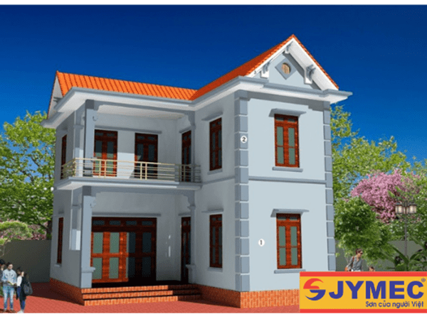 Màu sơn đẹp cho nhà mặt tiền mái thái năm 2021 - Sơn JYMEC -
