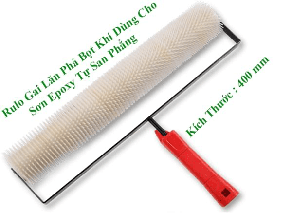 Lô gai giúp loại bỏ bọt khí trong thi công nền epoxy