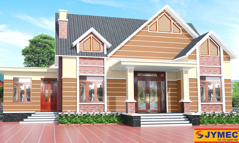 Khi phối màu ngoại thất cần cân xứng