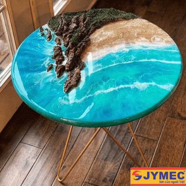 Sử dụng sơn epoxy không màu để làm đồ nội thất