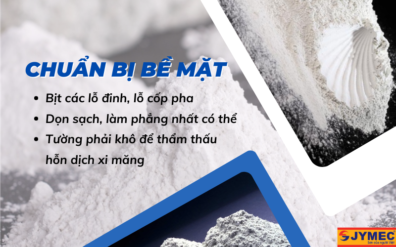 Chuẩn bị bề mặt trước khi thi công