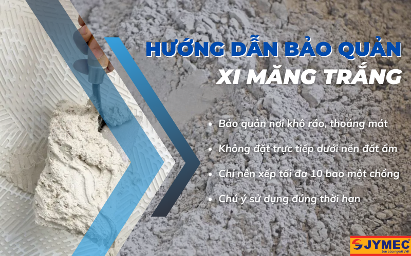 Bảo quản xi măng trắng chống thấm