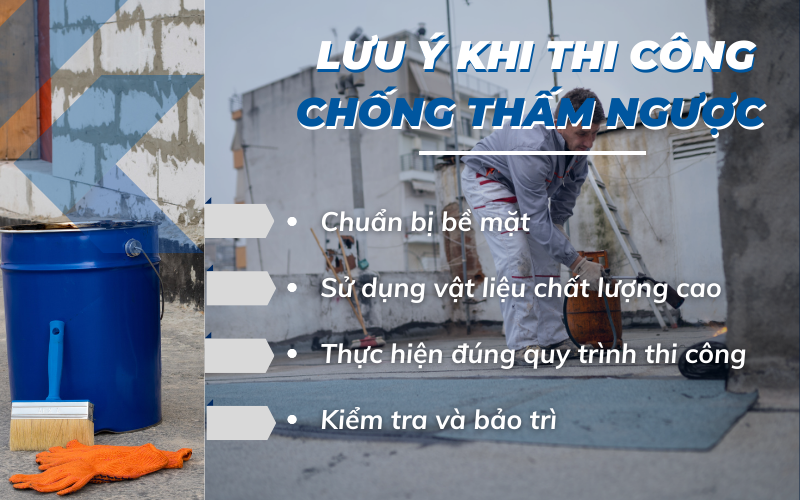 Lưu ý khi chống thấm ngược