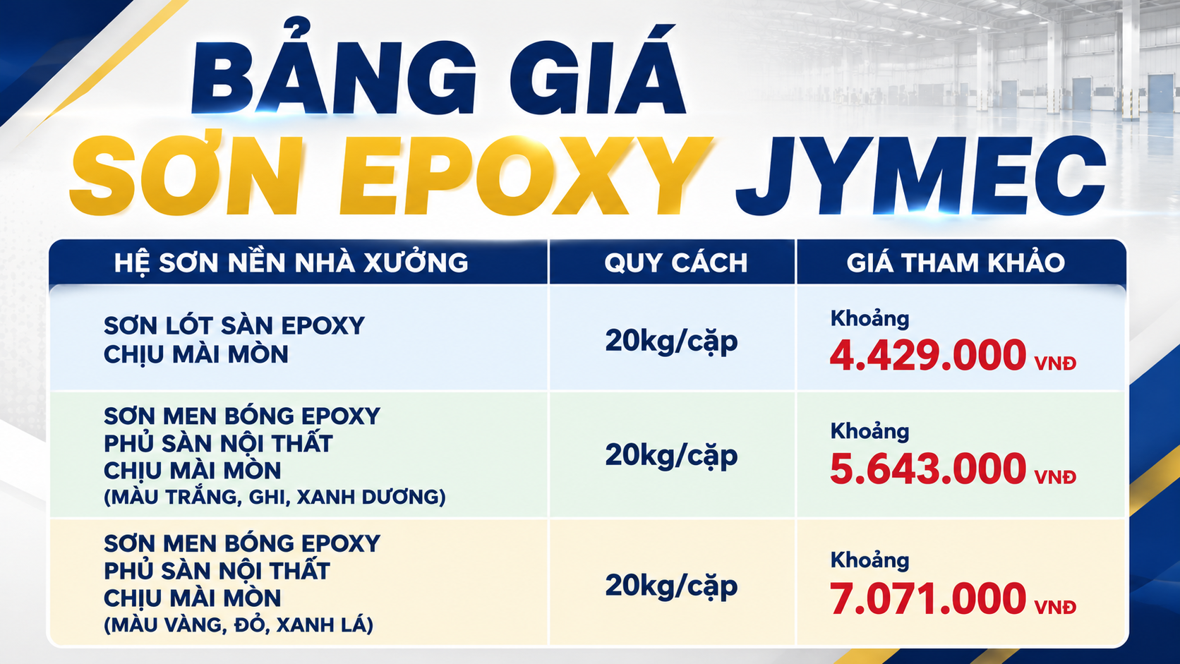 Bang Gia Son Epoxy Jymec