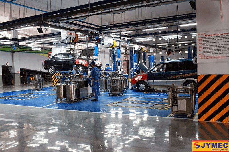 sơne Epoxy cho sàn gara ô tô hình 3