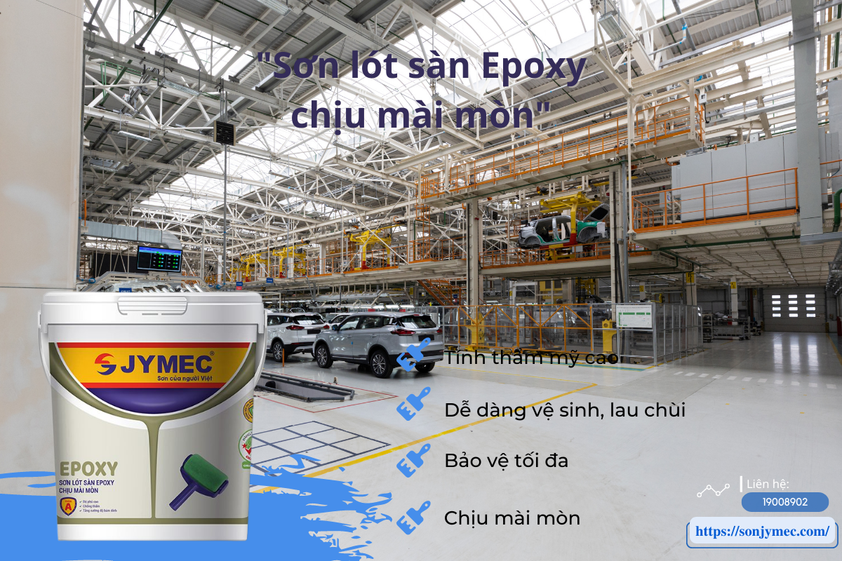 Sơn lót sàn Epoxy chịu mài mòn JYMEC Sơn lót sàn Epoxy chịu mài mòn JYMEC