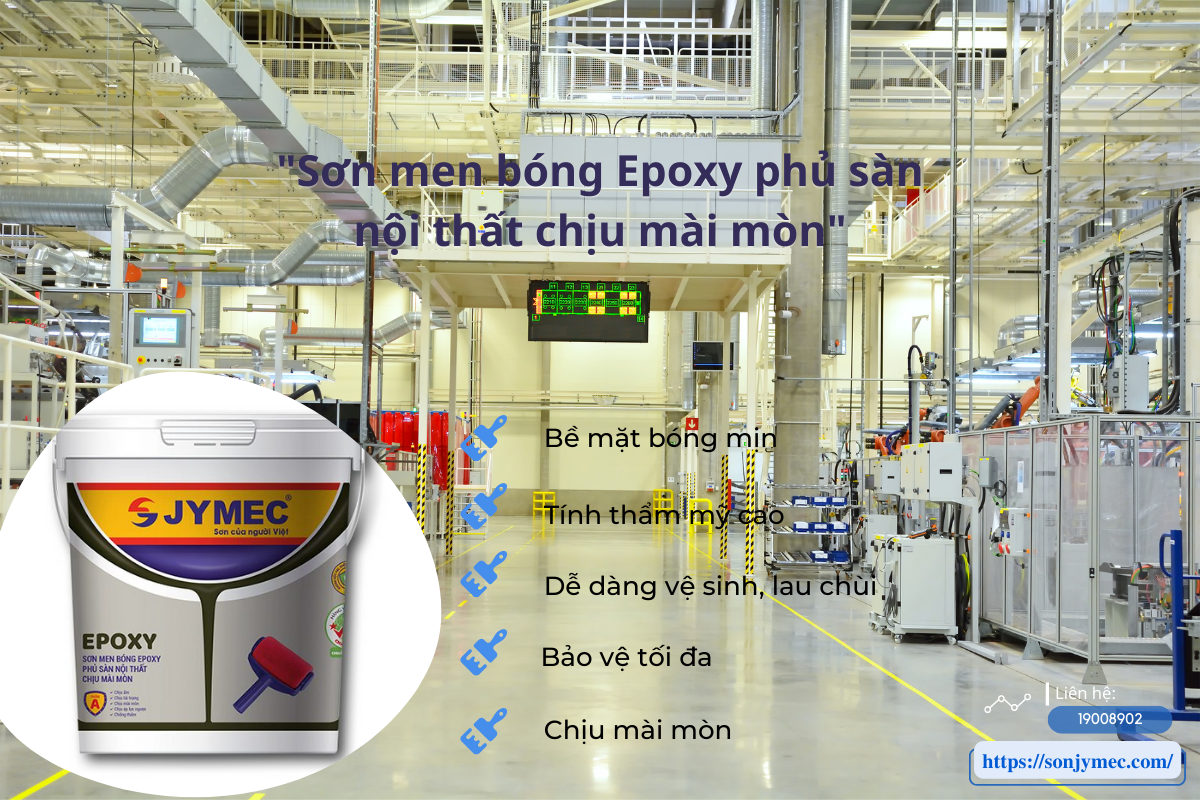 Sơn men bóng Epoxy phủ sàn JYMEC