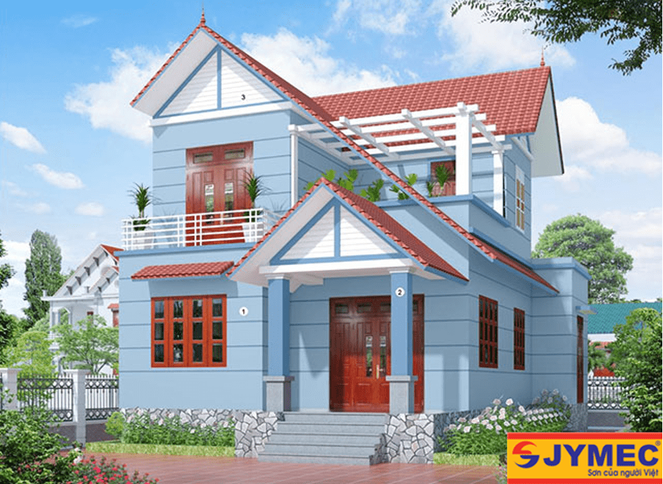 ngoại thất màu xanh dương hình 2