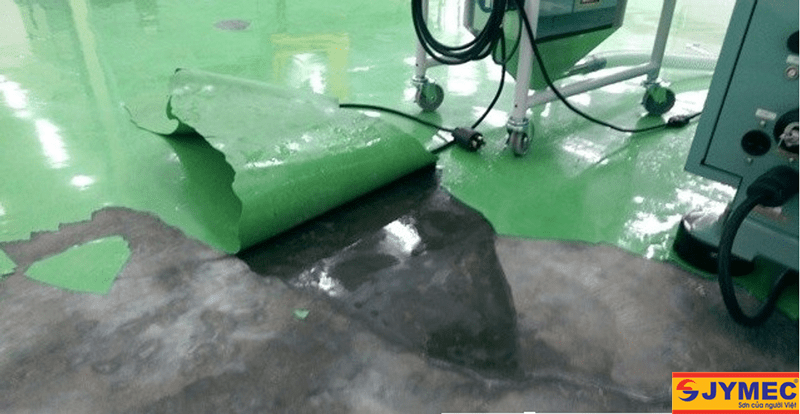 Sơn sàn Epoxy bị phồng rộp hình 2