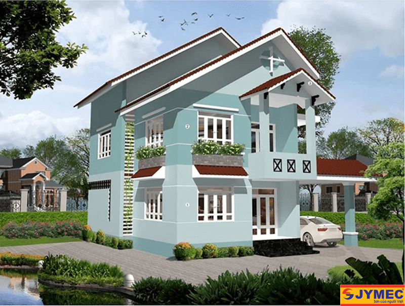 phối màu sơn cho nhà 2 tầng đẹp hình 5