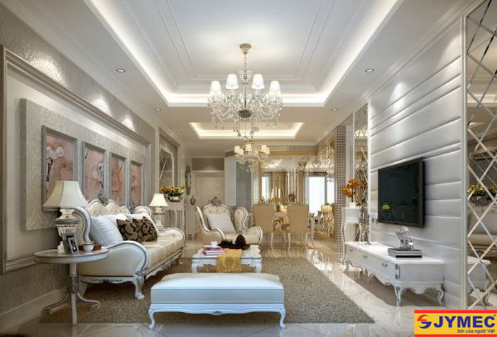 Phòng khách tân cổ điển hình 3