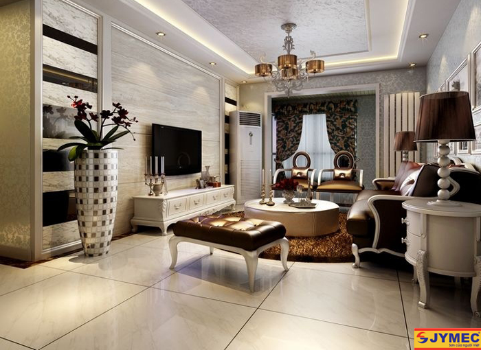 Phòng khách tân cổ điển hình 5