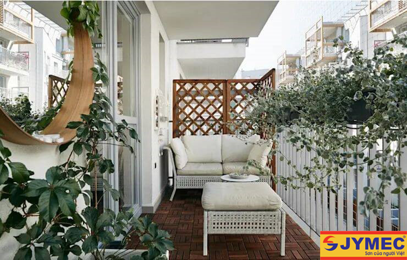 Không gian chill ngoài ban công