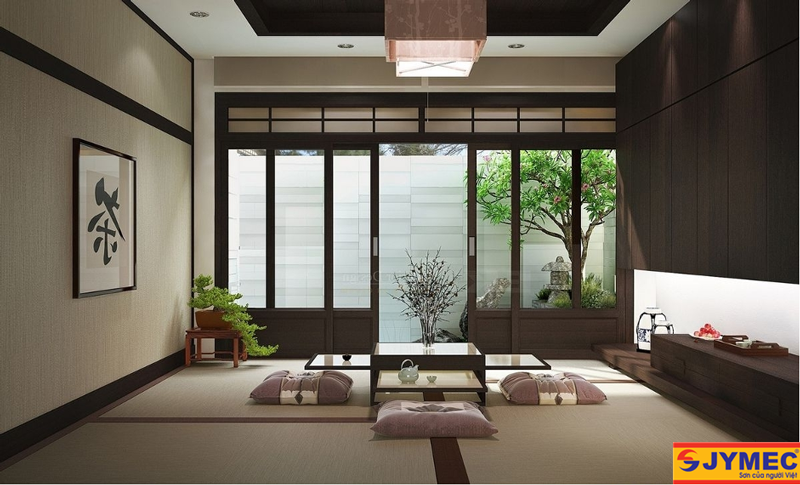 thiết kế nội thất phòng khách nhật bản hình 5