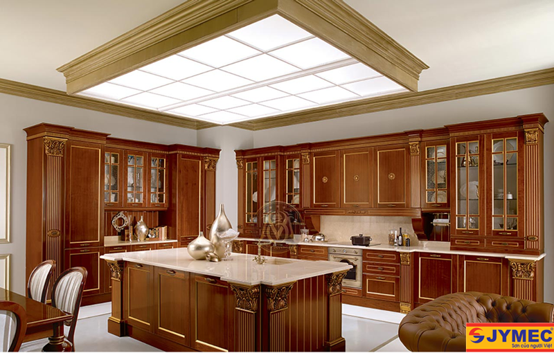 Chất liệu trong phòng bếp tân cổ điển