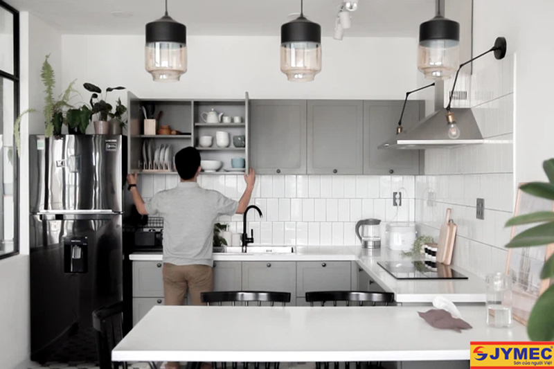 không gian phòng bếp tối giản hình 4