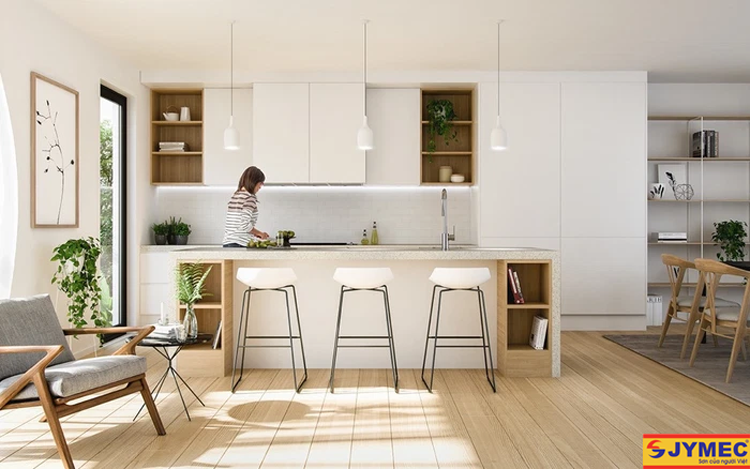 không gian phòng bếp tối giản