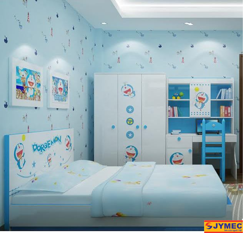 trang trí phòng ngủ doraemon hình 4