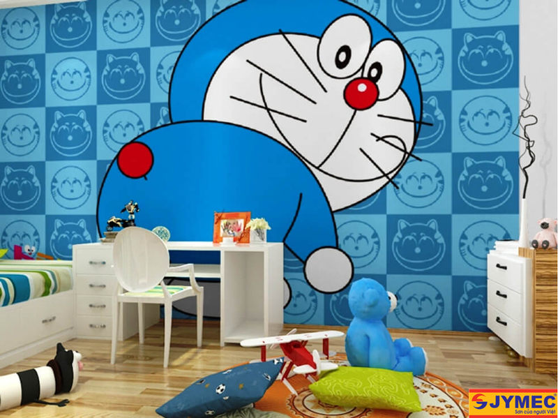 trang trí phòng ngủ doraemon