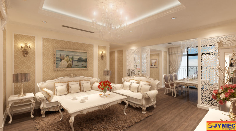 nội thất phòng khách phong cách châu Âu hình 3