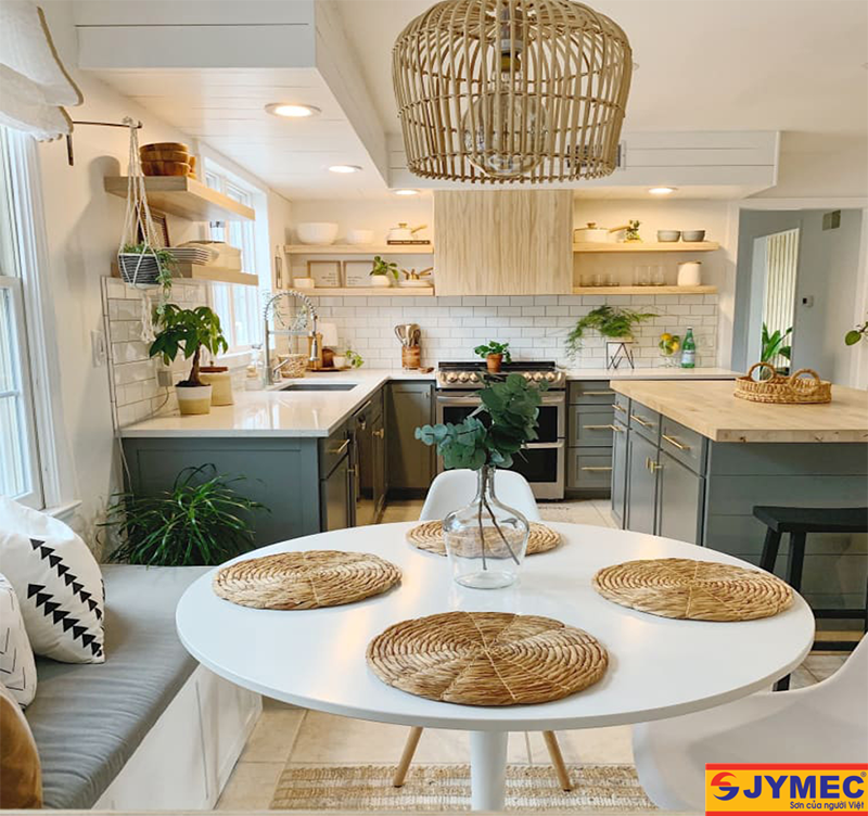 Thiết kế nội thất phòng bếp phong cách Tropical lôi cuốn, thời thượng