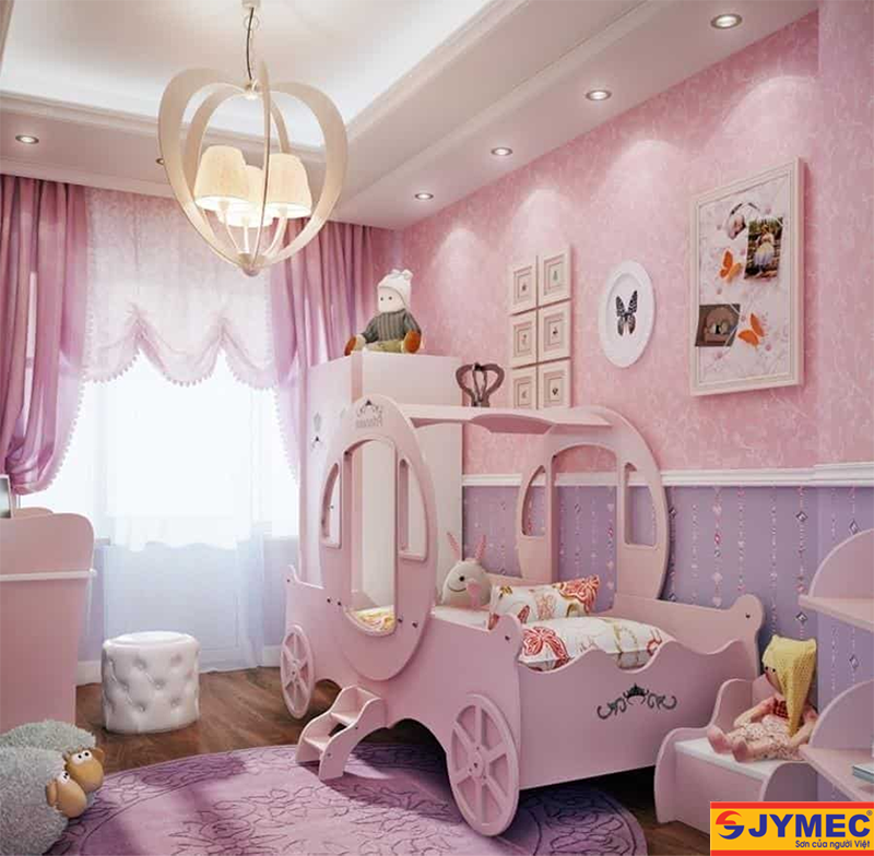 thiết kế phòng ngủ công chúa ấn tượng hình 2