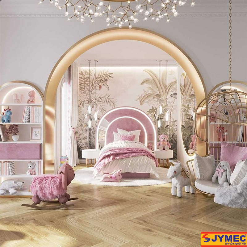 thiết kế phòng ngủ công chúa ấn tượng