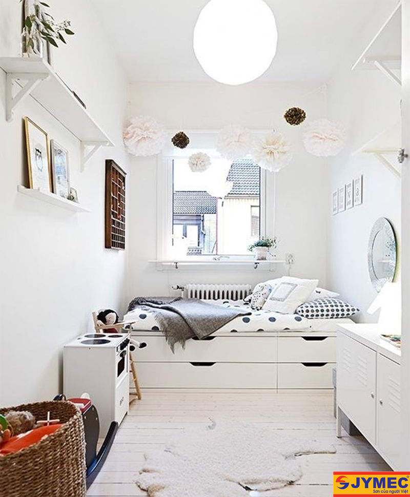 gam trắng rất hợp cho phòng ngủ