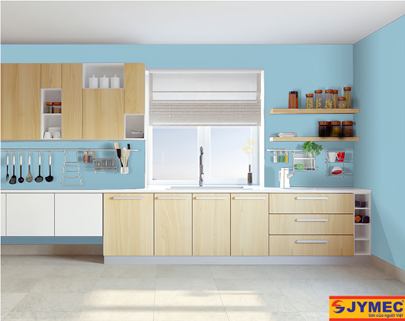 Màu sơn phòng bếp tốt nhất tạo không gian sang trọng, ấm cúng
