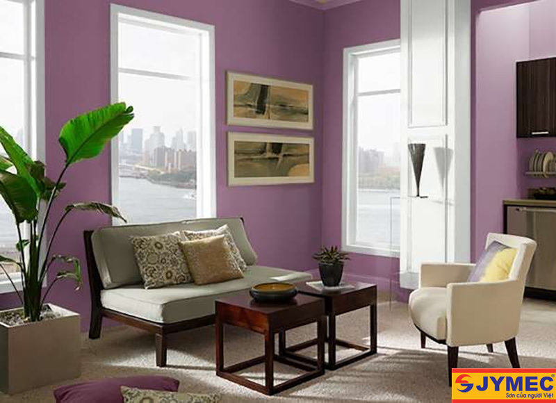 sơn nội thất màu tím hình 1