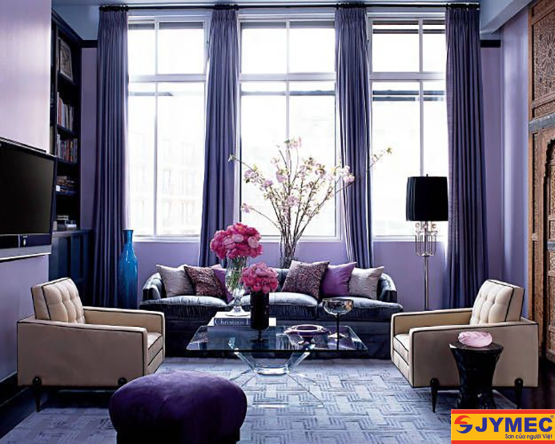 sơn nội thất màu tím hình 2