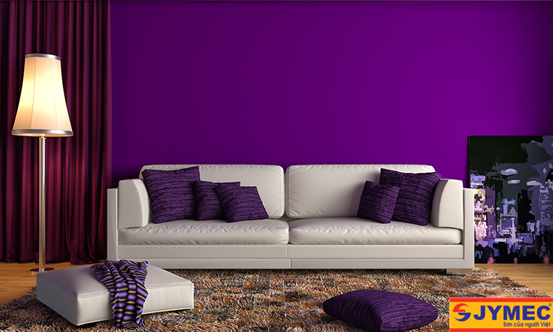 sơn nội thất màu tím hình 3