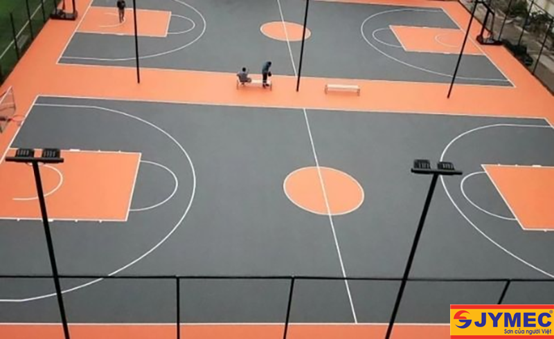 Sơn epoxy cho sân bóng rổ hình 1