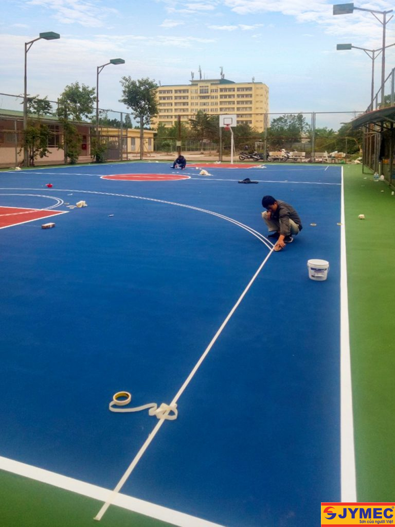 Sơn epoxy cho sân bóng rổ hình 5