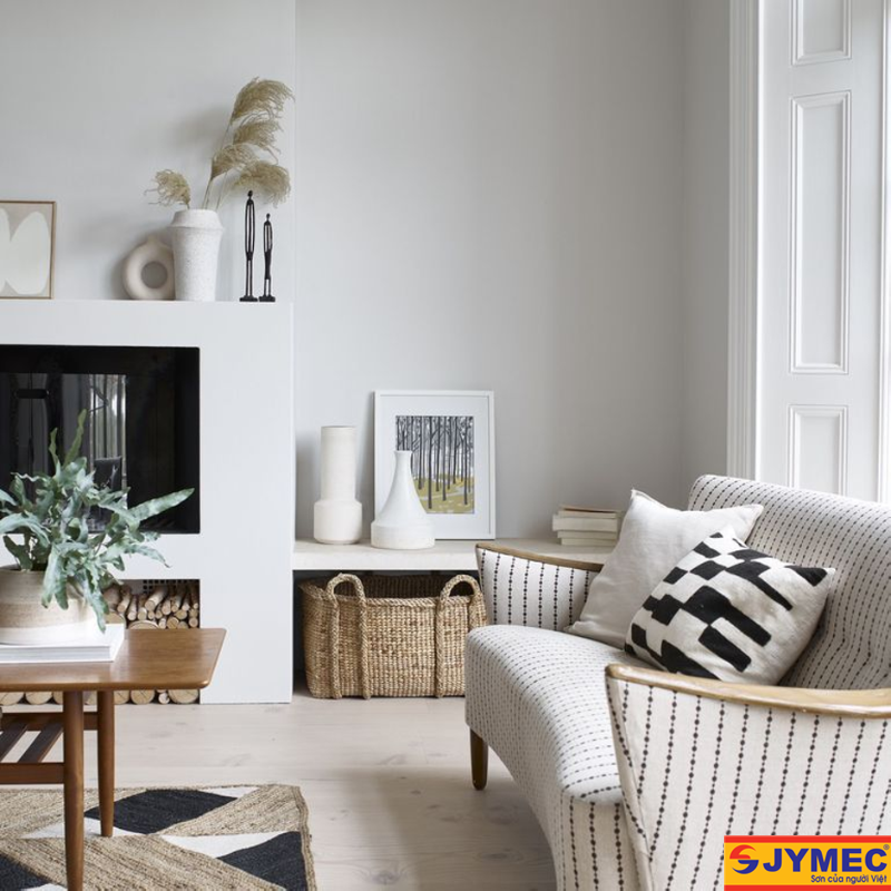 tone trắng trong không gian nhà ở