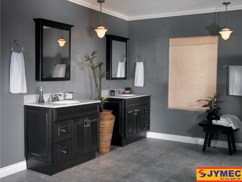 sơn nhà màu trắng xám hình 7