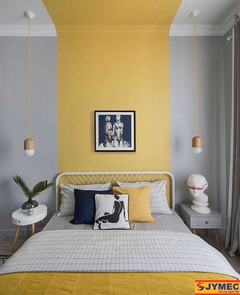 Phòng ngủ màu vàng đất mẫu 5