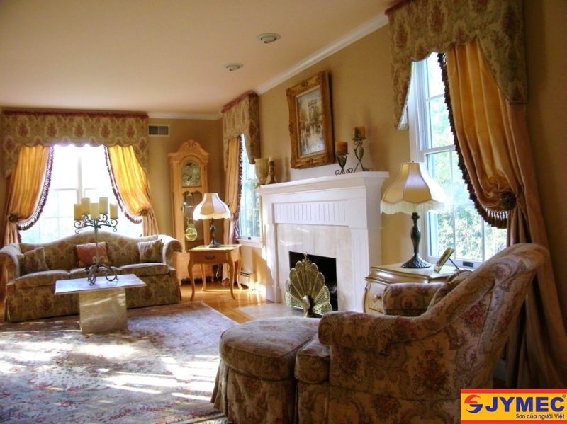 sơn nhà màu vàng đất đẹp hình 8