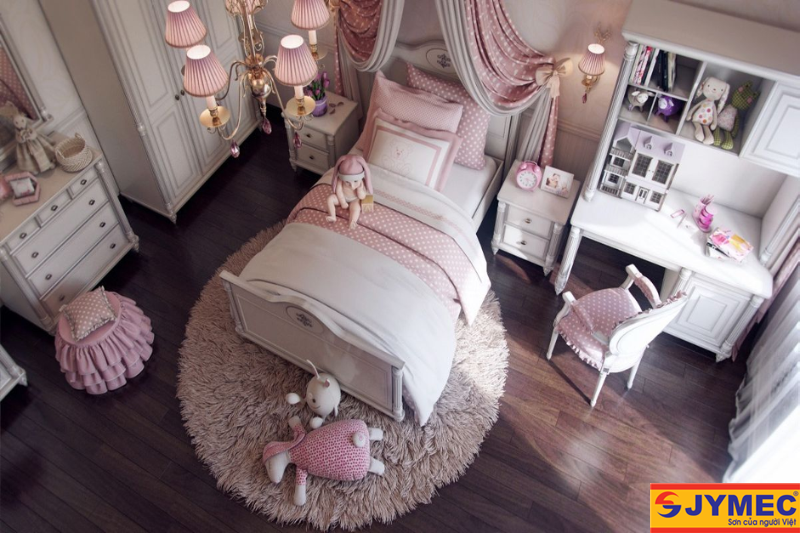 Phòng ngủ gam hồng