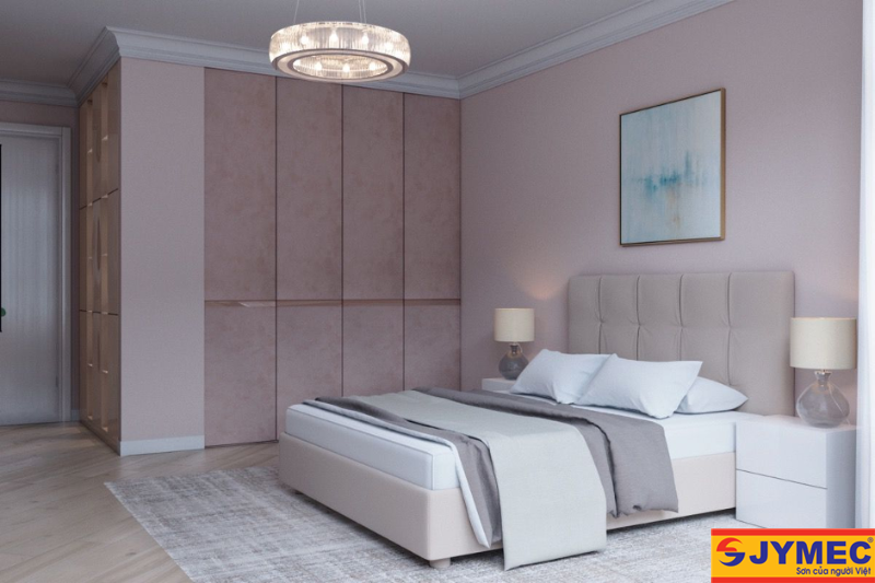 phòng ngủ đẹp gam hồng mẫu 4