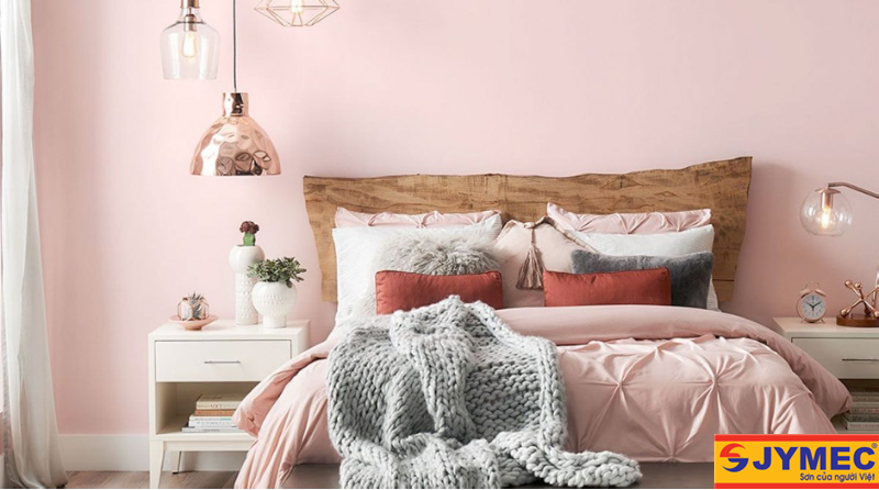 phòng ngủ đẹp gam hồng mẫu 7